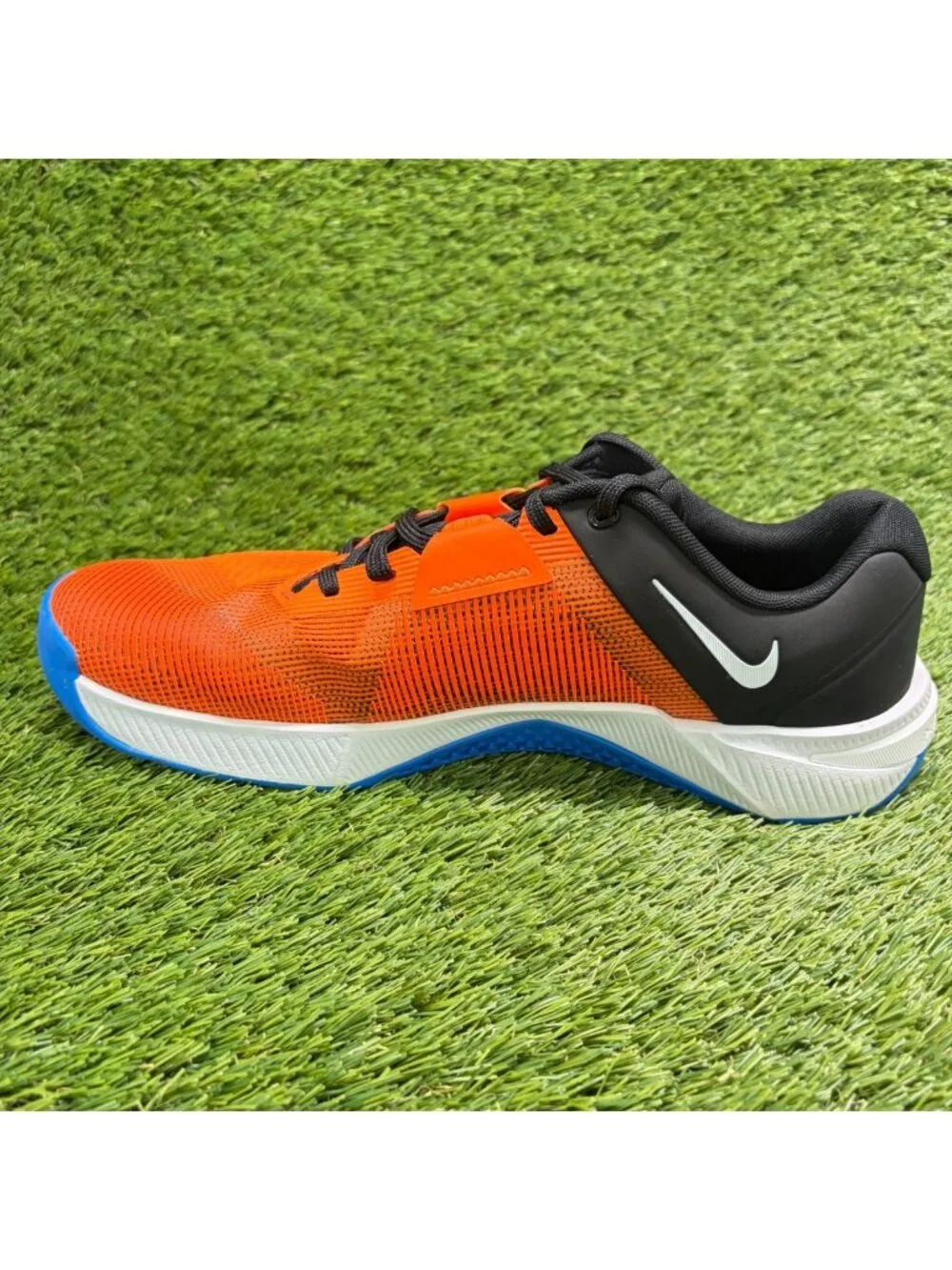 Nike Metcon 10 Men Size 12.5 Orange Black White Athletic Training Shoes Sneakers